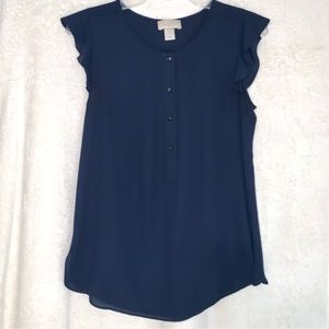 Women’s LOFT Navy Blue Blouse